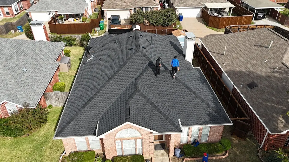 Slate & Tile Roof Repair work in progress on a Folsom property
